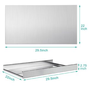 Stainless Steel Stove Covers for Gas Stove Top,Cooktop Cover for Gas and Electric Stove,Noodle Board,Expanding Extra Space (aSilver)