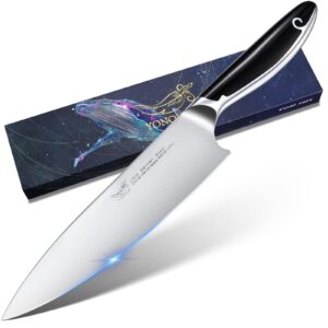 YONOVAK High-Class Chef Knife - Dishwasher Safe Non-Rust Kitchen Knife 8 Inch High Carbon Steel Cooking Knife - New Type Full Tang Handle Chefs Knife