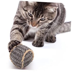 GARVALON 3pcs Cat Claw Ball Cats Self Play Toys Cat Scratch Ball Hamster Molar Toy Interactive Cat Rolling Toy Cat Teether Toy Toys Pet Toy Cat Scratching Toy Ball Sisal Bite