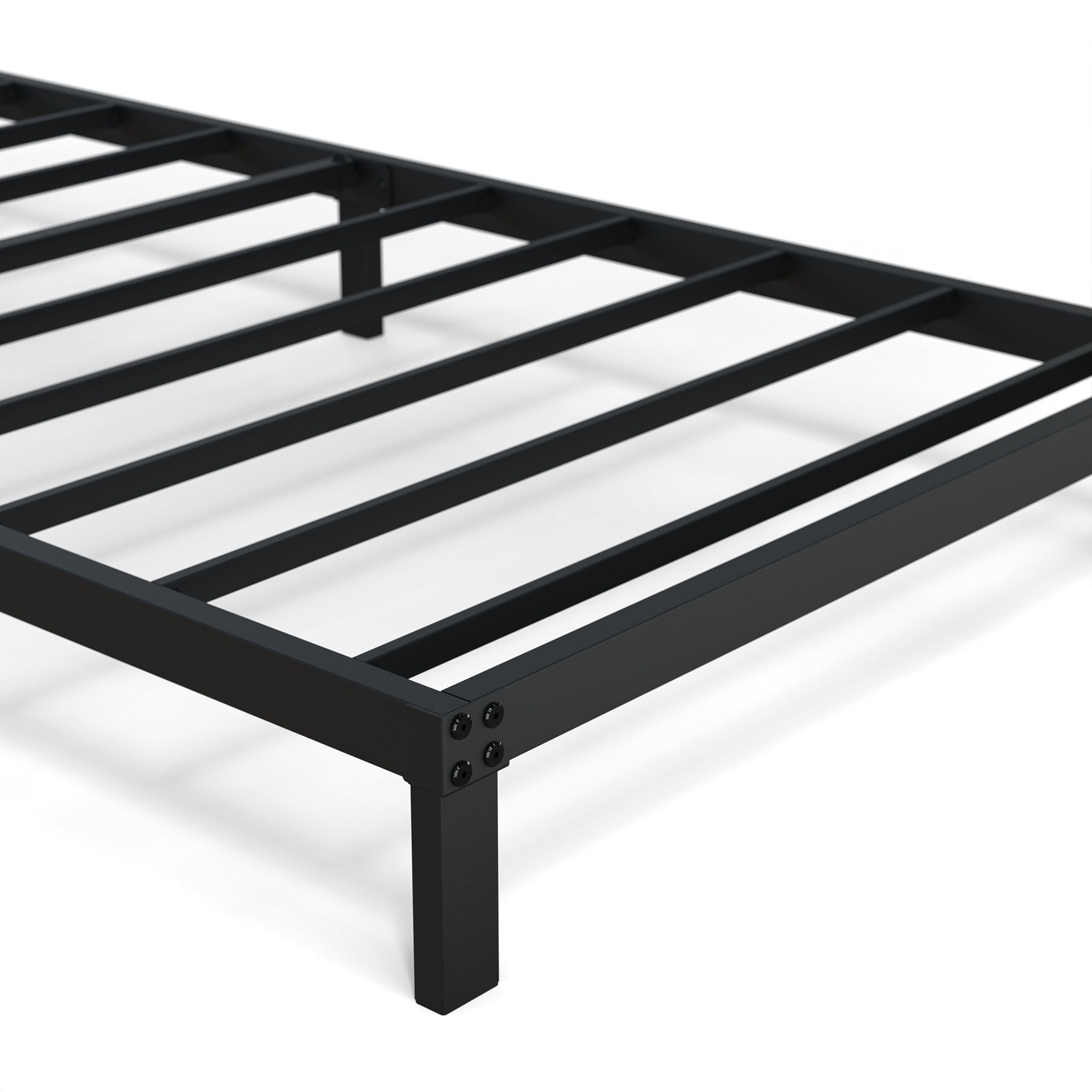 Maenizi 8 Inch Twin Bed Frame No Box Spring Needed, Heavy Duty Metal Platform Bed Frame Twin Size Support Up to 2500 lbs, Easy Assembly, Noise Free, Black