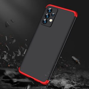 COTDINFOR Compatible with Samsung Galaxy A23 5G Case Slim Shockproof Hard PC Military Grade Silicone Case Anti-Scratch Full Body Protective Slim Phone Case for Samsung Galaxy A23 5G.3 in 1 Red Black