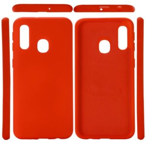 Case for Samsung Galaxy A40, Liquid Silicone Protective Phone Case for Samsung Galaxy A40, Slim Thin Soft Shockproof Cover for Samsung Galaxy A40 Silicone Case Red