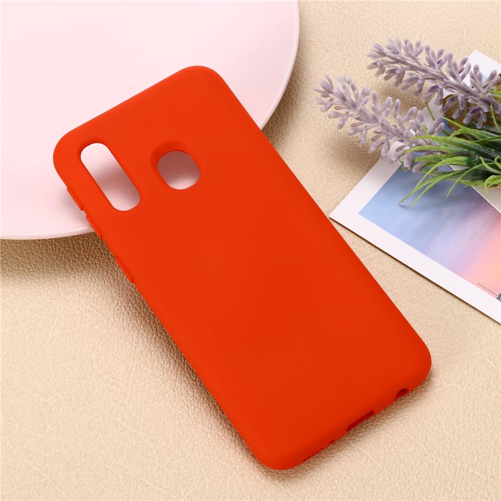 Case for Samsung Galaxy A40, Liquid Silicone Protective Phone Case for Samsung Galaxy A40, Slim Thin Soft Shockproof Cover for Samsung Galaxy A40 Silicone Case Red