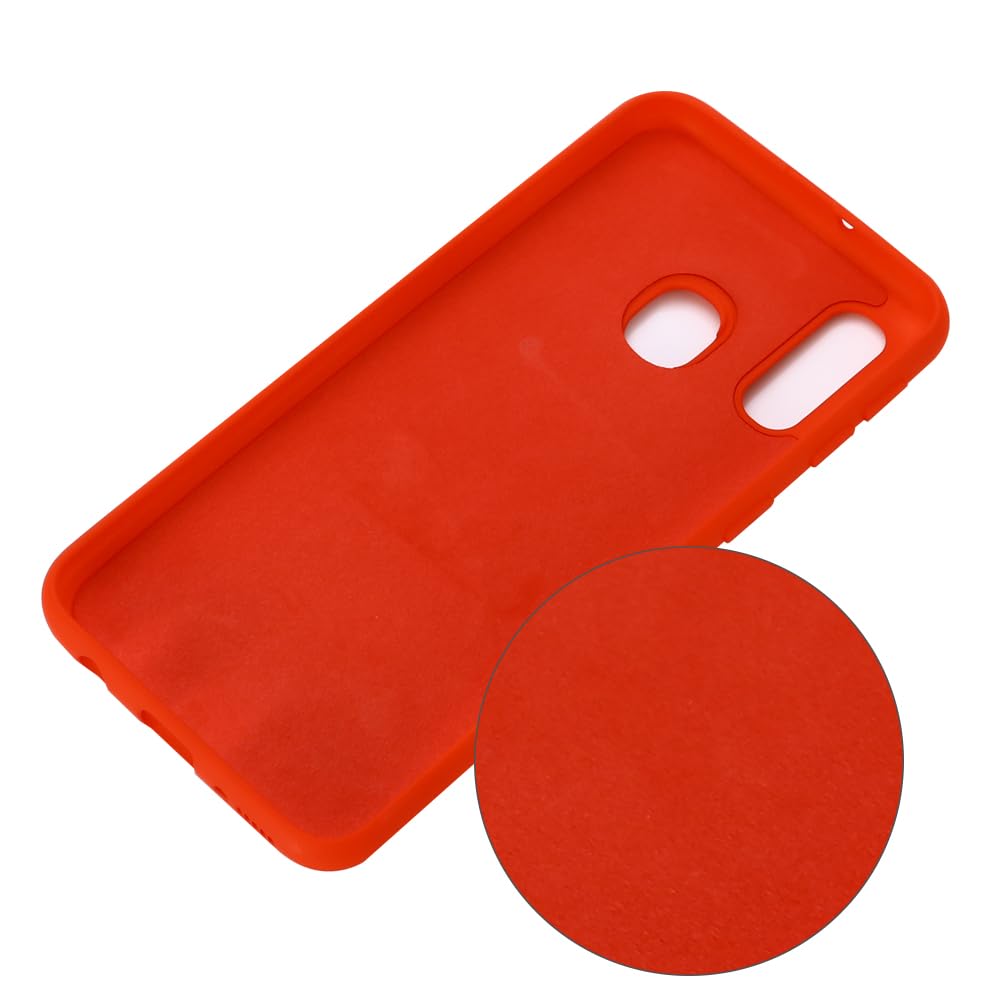 Case for Samsung Galaxy A40, Liquid Silicone Protective Phone Case for Samsung Galaxy A40, Slim Thin Soft Shockproof Cover for Samsung Galaxy A40 Silicone Case Red