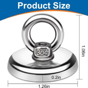 E BAVITE Magnetic Hooks, 100 LB（45KG） Heavy Duty Neodymium Magnet Hooks with Countersunk Hole Eyebolt, Perfect for Home, Kitchen, Workplace, Office and Garage, 20 Packs