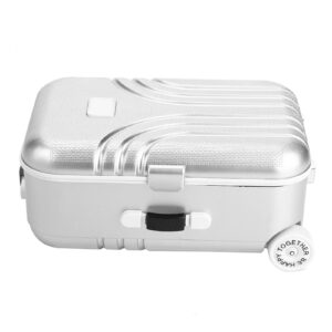 jtlb baby suitcase toy cute plastic rolling suitcase mini luggage box (silver)