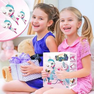 YOTOY Unicorn Rocket Launcher for Kids - Fun Outdoor Toys Launch of up to 100 Ft, 3 Unicorn Rockets, Gifts for 3 4 5 6 7 Years Old Girls and Boys