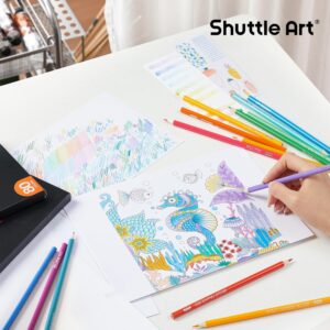 Shuttle Art 80 Regular Colored Pencils, Colored Pencils for Adult Coloring, Soft Core Color Pencils, Coloring Pencils for Adults Kids Artists Beginners Drawing Coloring Sketching