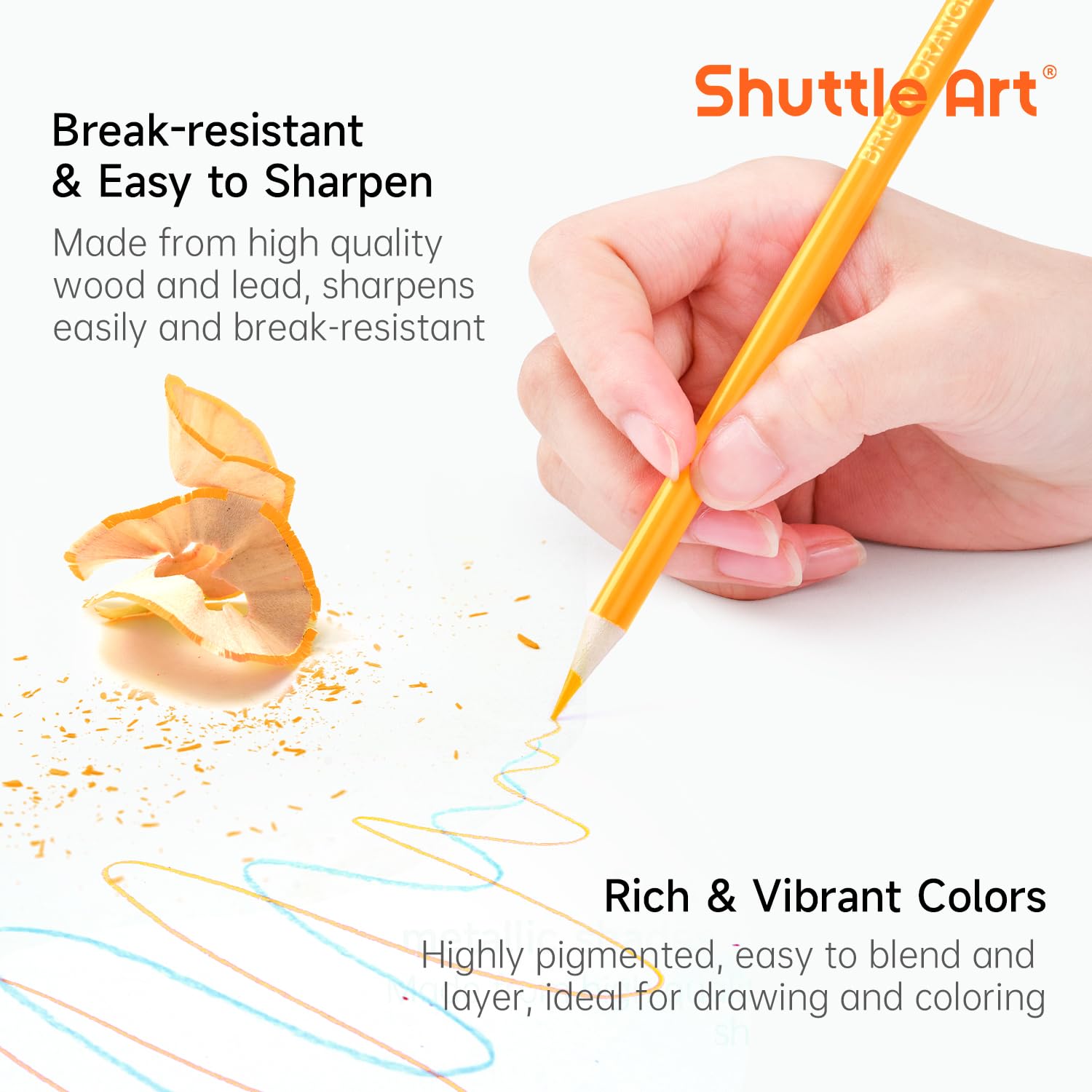 Shuttle Art 80 Regular Colored Pencils, Colored Pencils for Adult Coloring, Soft Core Color Pencils, Coloring Pencils for Adults Kids Artists Beginners Drawing Coloring Sketching