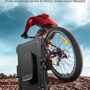 FNTCASE for Samsung Galaxy S23 Case : with Belt-Clip Holster & Kickstand Heavy Duty Rugged Shockproof Protective Phone Shell | Military Grade Protection Durable Cover for Galaxy S23 - Black