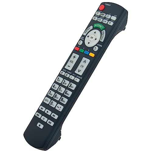 N2QAYB000571 Remote Commander Replacement compatible with Panasonic Viera Plasma TV LCD HDTV TC-65PST34 TC-L32DT30 TC-L37DT30 TC-P42ST30 TC-P46ST30 TC-P50GT30 TC-P50ST30 TC-P55GT30 TC-P55ST30