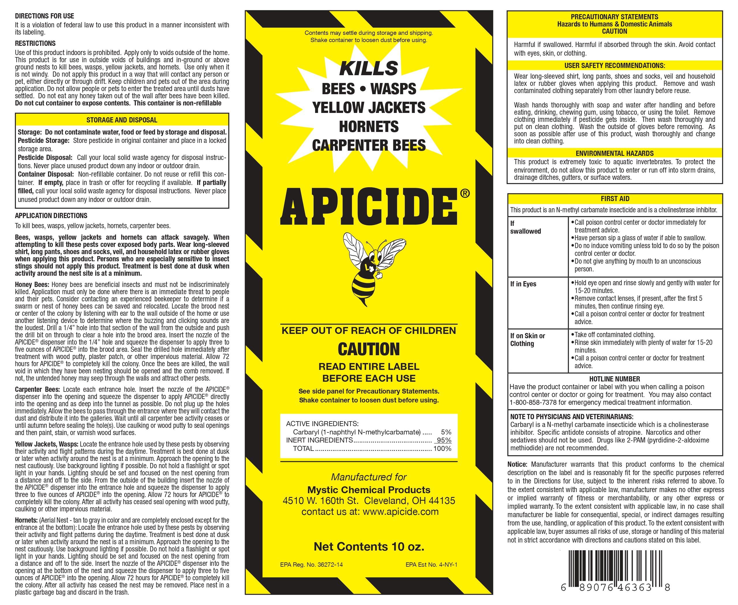 Apicide Insecticide Dust powder (10 Ounce)