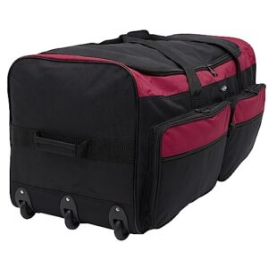 Travelers Club 36" Asgard 3-Wheel Rolling Duffel Bag, Red