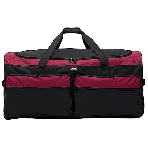 Travelers Club 36" Asgard 3-Wheel Rolling Duffel Bag, Red