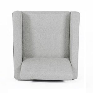 HomePop Modern Metal Frame Home Décor|Accent Chairs for Living Room & Bedroom, Sustainable Gray Woven