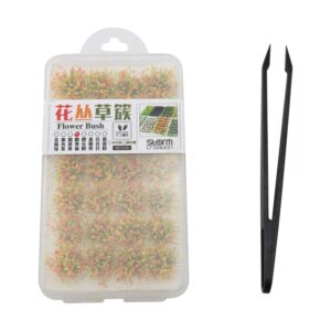 TAODAN 28pcs Static Grass Tuft Model 14x10mm Railway Artificial Grass Miniature War Gaming Terrain DIY Model