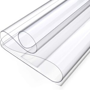 Clear Writing Desk Pad, 16’’x24” Heat Resistant Waterproof PVC Round Edge Durable Desk Protect Mat, Anti-Static Writing Mat Table Protector