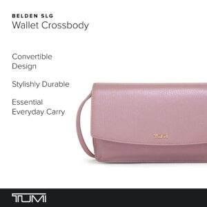 TUMI - Belden Crossbody Wallet Bag - Multipurpose Leather Travel Wallet - With Pockets & Card Holder - 4.5" x 8.0" x 1.3" - Pearl Pink