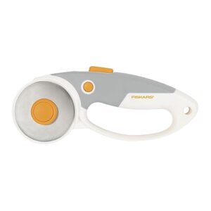 Fiskars 60mm Rotary Cutter for Fabric - Titanium Rotary Cutter Blade - Craft Supplies - Crafts, Sewing, and Quilting Projects - White