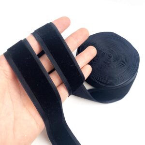 Heyiwell 5Yard Black Single Face Velvet Ribbon Edge Wired for Christmas,Gift Wrapping,Hair Bows,DIY Crafts 25mm(1"Inch)