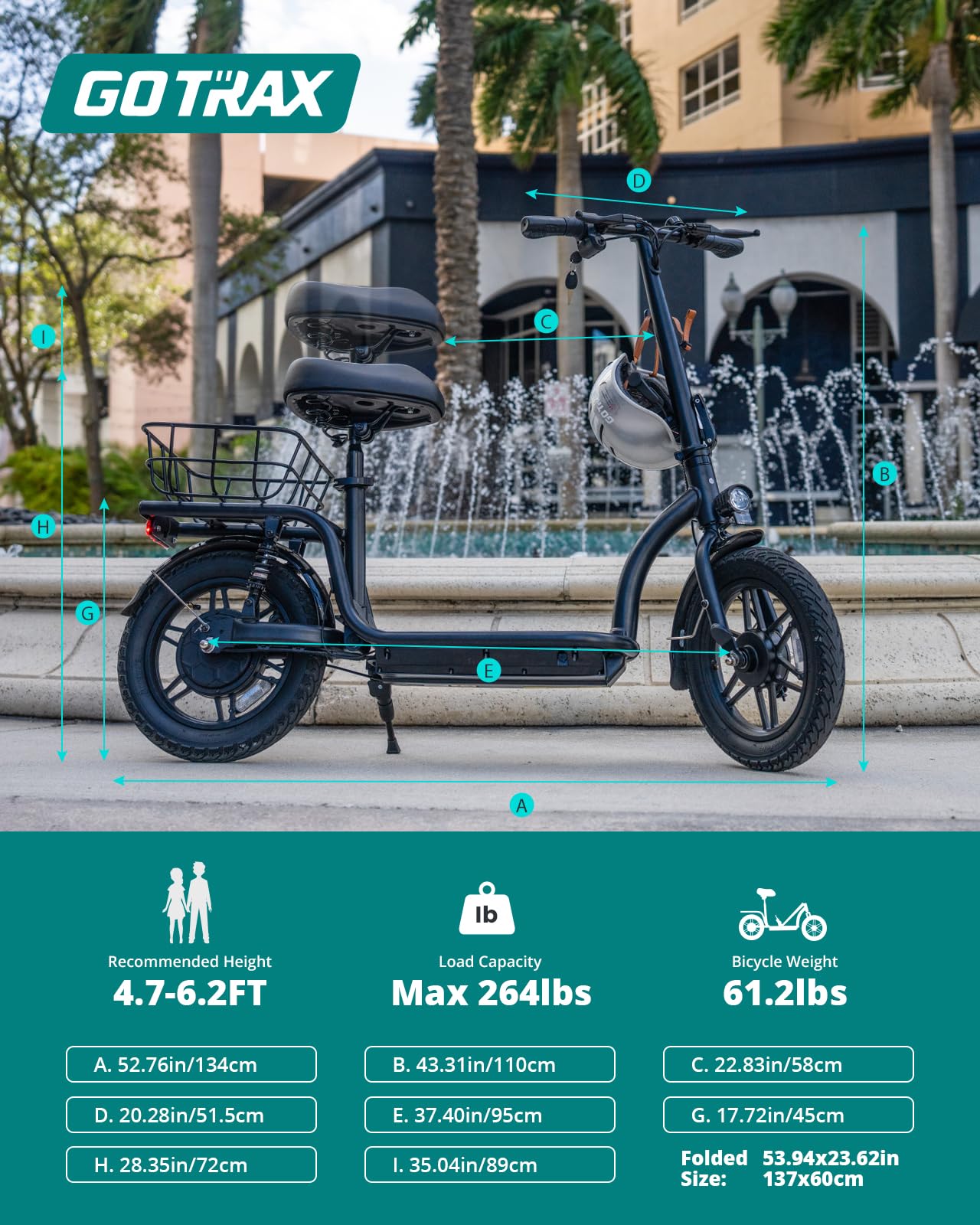 Gotrax Astro Electric Scooter with Seat for Adult Commuter,19 Miles Range&15.5Mph Power by 350W Motor, Folding Scooter with 14" Pneumatic Tire& Comfortable Wider Deck, E-Bike with Carry Basket Black