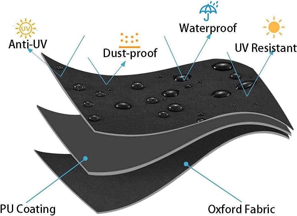 Patio furniture covers，Outdoor furniture cover, Patio furniture covers waterproof,Patio furniture covers for patio furniture (Rectangular 74“L x 47“W x 28”H)