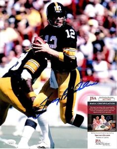 terry bradshaw hand signed pittsburgh steelers 11x14 inch photo + jsa certificate of authenticity (coa) - autographed nfl photos