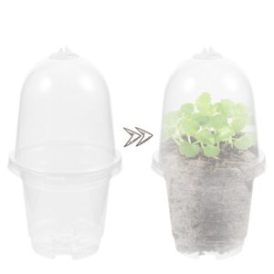 Yardwe Plastic Flower Pots 1 Set Transparent Pot Plant Pots Indoor Plastic Plant Pots Garden Pots Outdoor Planter Pots for Plants Tiestos para Exterior Clear Gallon Pot Pp Breathable