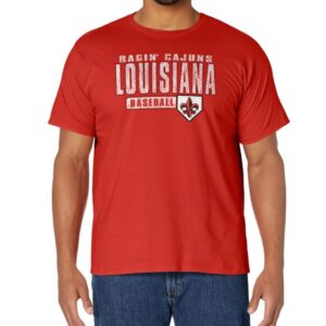 Louisiana Ragin' Cajuns Baseball Vintage Red T-Shirt