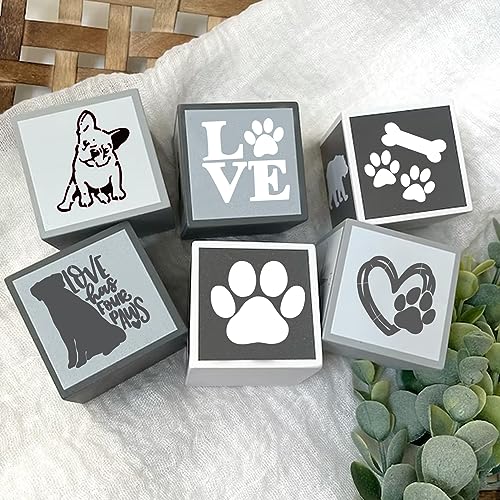 65 Pieces Dog Stencils for Painting on Wood, Dog Paw Print Stencils Reusable Love Dog Painting Stencil Templates for DIY Crafts Scrapbooks Wood Home Supplies (Dog)