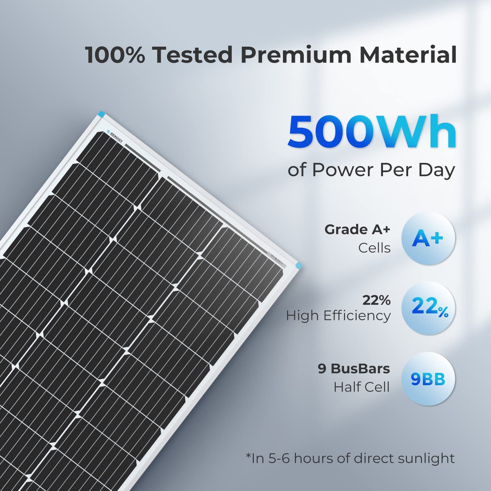 Renogy 2PCS Solar Panels 100 Watt 12 Volt, High-Efficiency Monocrystalline PV Module Power Charger, 2-Pack & 10 Amp 12V/24V PWM Negative Ground Solar Charge Controller Compact Design w/LCD Display