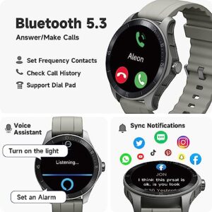 TOOBUR Smart Watch for Men Alexa Built-in, 44mm Fitness Tracker with Answer/Make Calls, IP68 Waterproof/Heart Rate/Sleep Tracker/100 Sports, Fitness Watch Compatible Android iOS