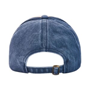 Jelly Music Roll Unisex Vintage Washed Distressed Baseball-Cap Twill Adjustable Dad-Hat Navy Blue