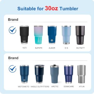 Prurex 30 oz Tumbler Lids，Replacement Lids for 30oz YETI Rambler,BJPKPK,D.S and More, Straw Friendly,Tumbler accessories ，Combo Pack 1