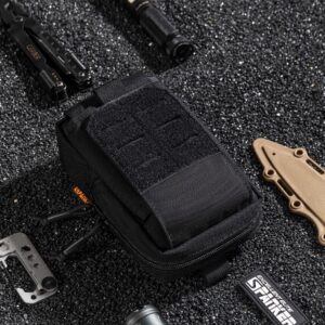 EXCELLENT ELITE SPANKER Tactical EDC Pouch Molle Utility Pouches Phone Holster Pouch Waist Bag Tool Pouch for Molle Accesssories（Black