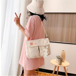 Phaoullzon Kawaii Crossbody Bag Cute Messenger Bags Canvas Shoulder Purse Gifts for Teens