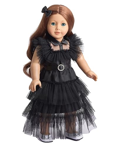 Sweet Dolly 18 Inch Doll Clothes Black Party Dress Costume Doll Accessories for 18 Inch Dolls (Doll NOT Included)