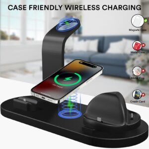 Apple 4 in 1 Wireless Charging Station for iPhone 15/15 Pro Max/15 Plus iPhone 14/13/12/11 Series, Air Pods Pro, Watch Charging for iWatch Series 9/8/7/6/SE, with Adapter & iWatch Charging Cable