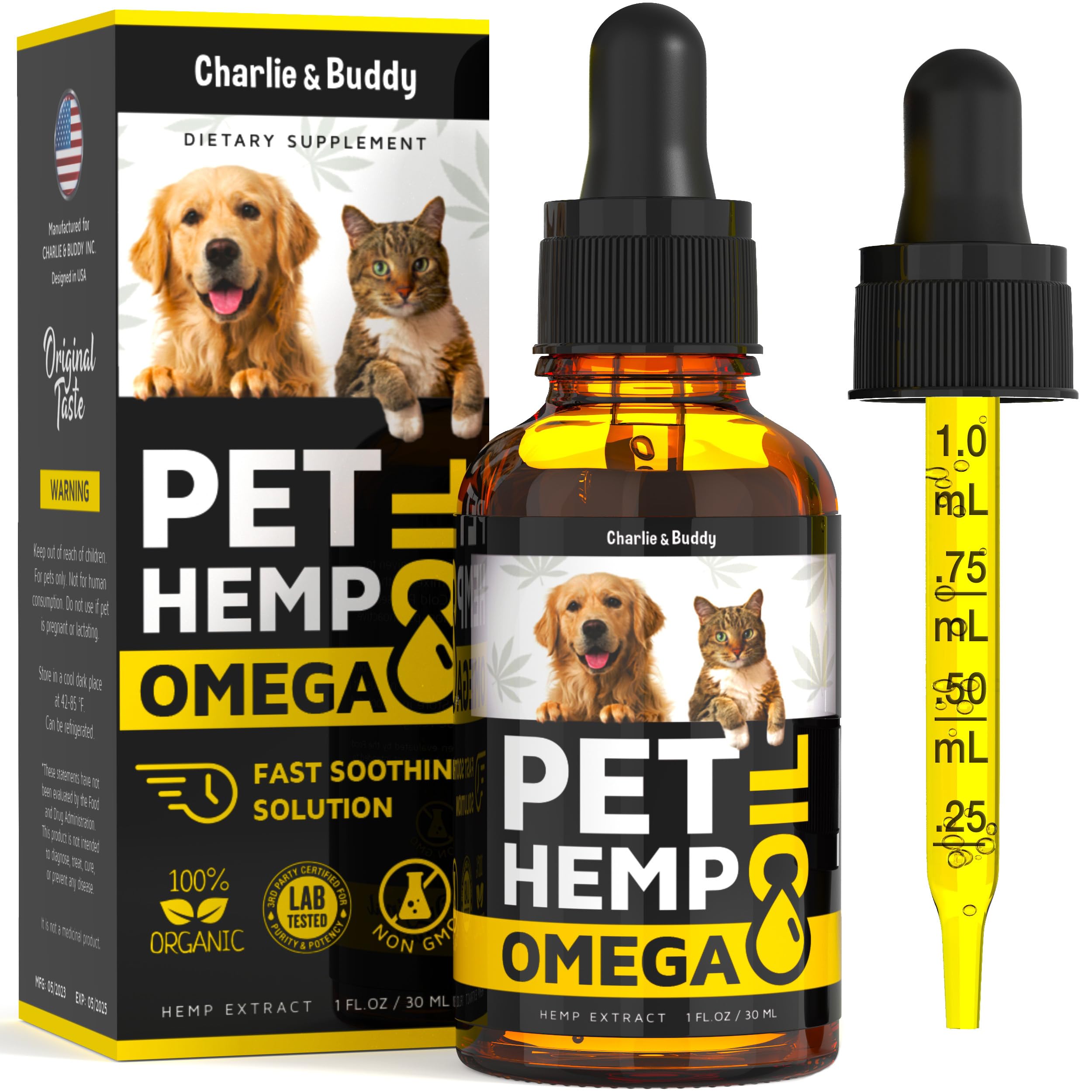 Charlie&Buddy Hеmp Oil for Dogs - Omega 3,6,9 for Skin, Coat, Anxiеty Relief and Jоint Pаin