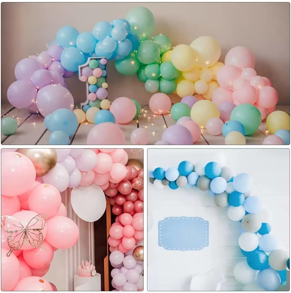 Balloon Decorating Strip Kit for Arch Garland with 2 Pcs Balloon Ribbon, 2 Pcs Tying Tool, 2 Ballon Flower Clip for Party Wedding Birthday Baby Shower DIY