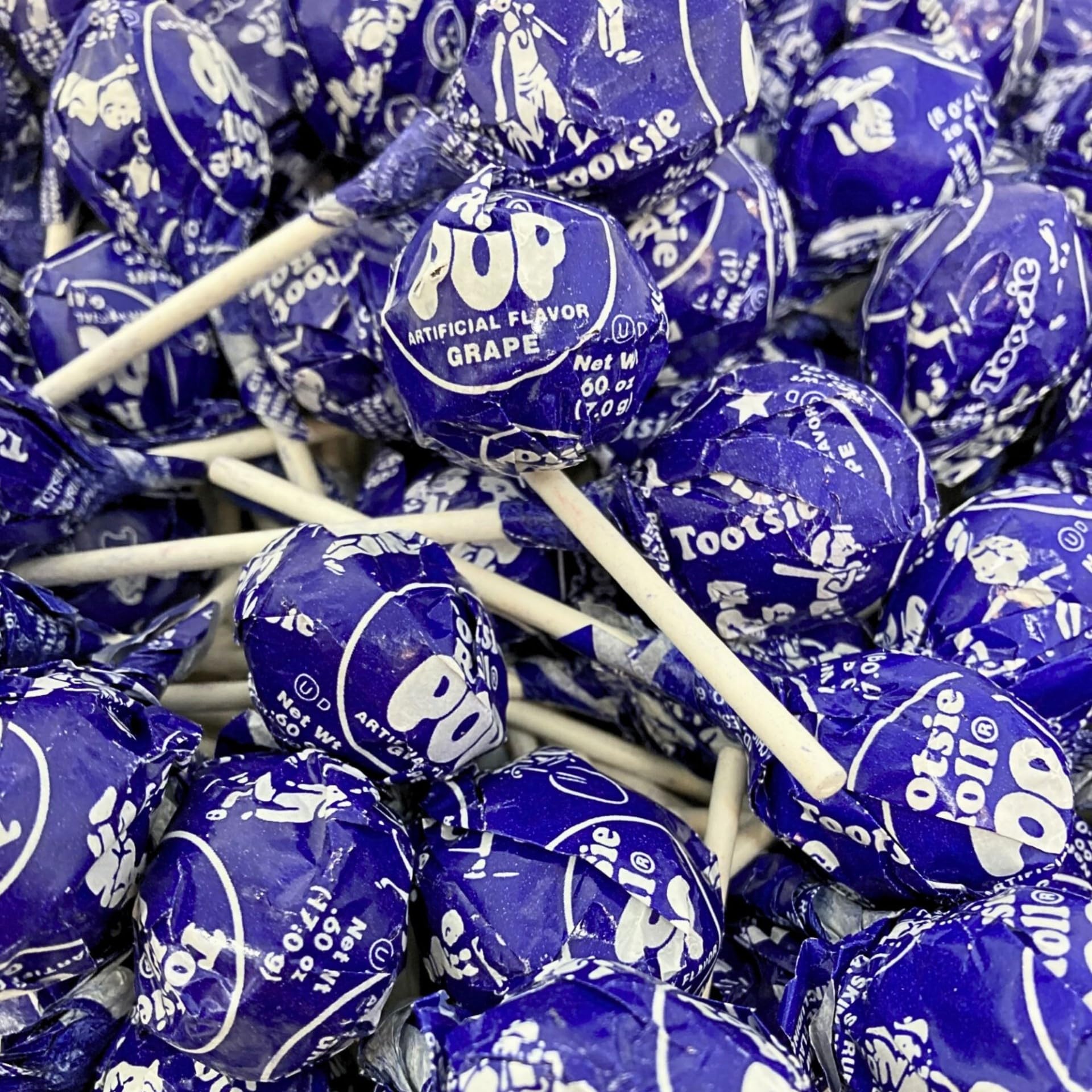 Grape Flavor Only Tootsie Pops Bulk Candy 120 Count Lollipops Suckers Aprox. 5.47lbs (87.52Oz)