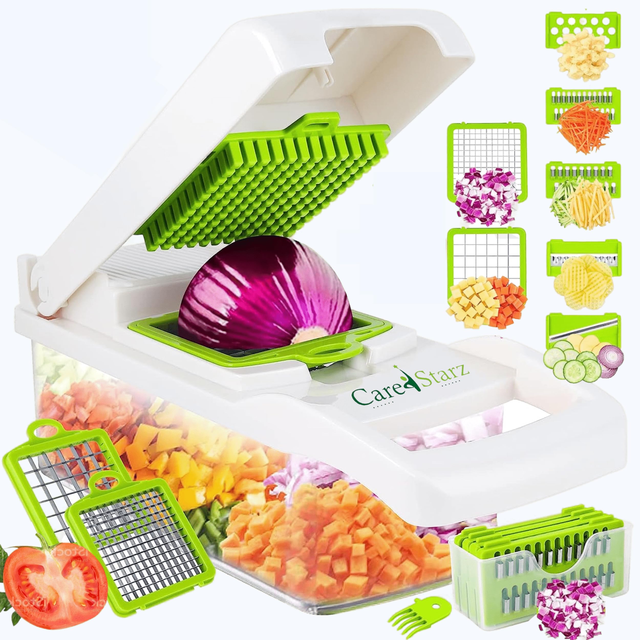 Vegetable Chopper | Mandoline Food Slicer | 13 in 1 Food Chopper | Veggie Chopper | Chopper Vegetable Cutter | Mandolin | Vegetable Slicer | Potato Slicer | Home Essentials And Kitchen Accessories