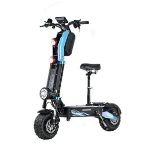 moradven electric scooter high power dual drive 4000w motor, top speed 60 mph, 60v45ah range 90 miles 13-inch large screen removable seat off-road tires adult electric scooter