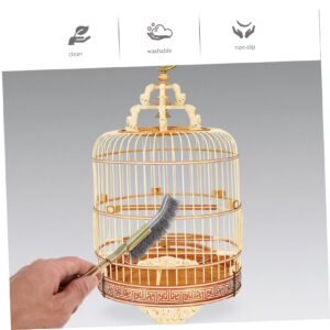 iplusmile 2pcs Birdcage Brush Cleaning Accessories Poop Off Bird Cage Cleaner Steel Handle Cage Brush Bird Cage Cleaning Brush Bird Cage Brush Bird Cage Accessories Bird Cleaning Supplies