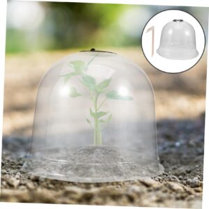 Yardwe 1 Set breathable Protective agent Nursery cover protective cover moisture cover dome plant nursery plastic bottle mini tree guard bell shaped dome basin plastic tomato