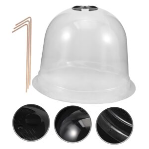 Yardwe 1 Set breathable Protective agent Nursery cover protective cover moisture cover dome plant nursery plastic bottle mini tree guard bell shaped dome basin plastic tomato