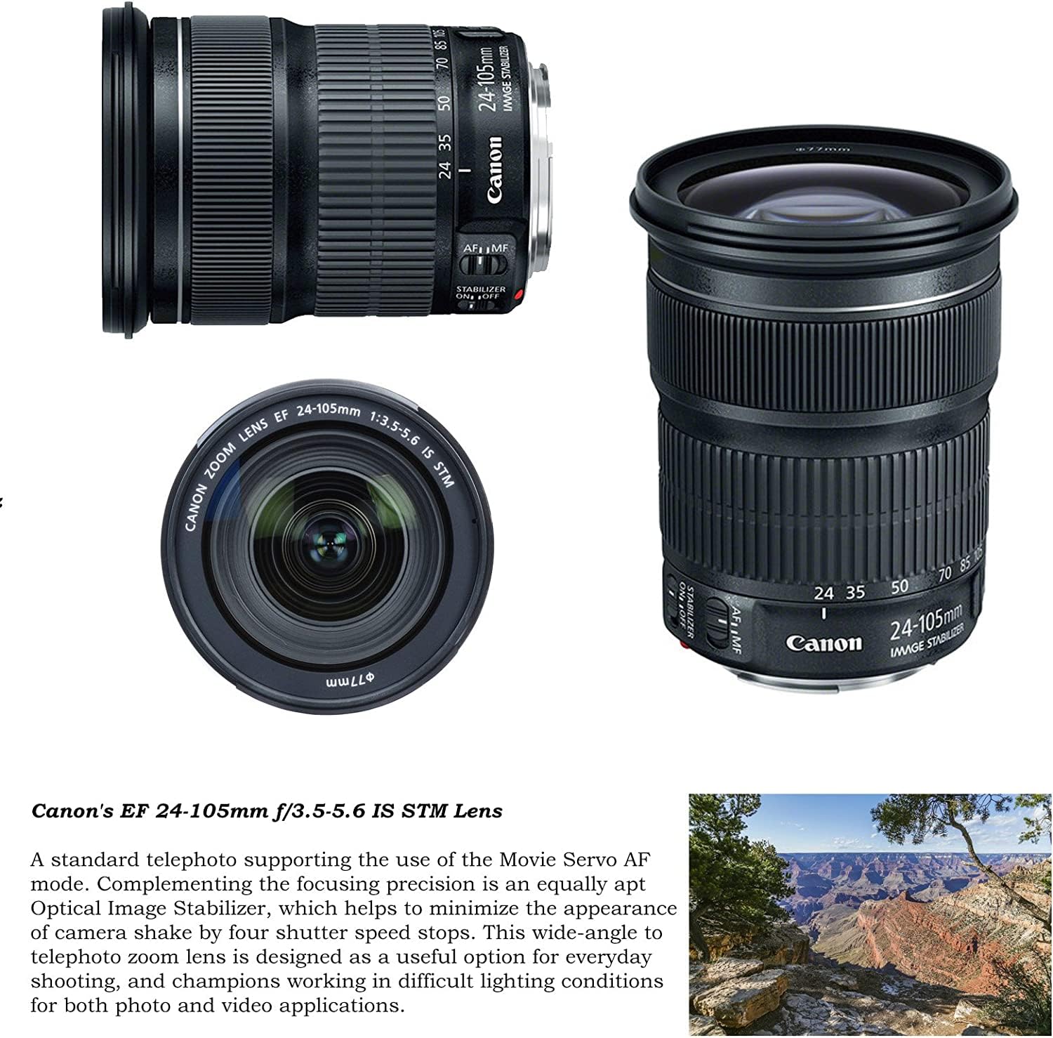 Canon EOS 5D Mark IV DSLR Camera Bundle + EF 24-105mm f3.5-5.6 is STM + EF 75-300mm f4-5.6 III + Canon EF 50mm f1.8 STM & Accessories