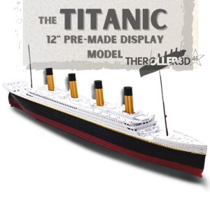 TheRoller3d RMS Titanic Model Ship 1 Ft Long Assembled, Historically Accurate Titanic Replicas