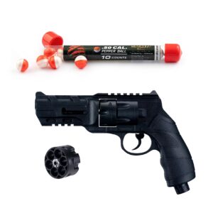 Mercury Rise Torpedo Revolver .50 Caliber Pistol (Black) and One Extra TR50 Pistol Cylinder and .50 Cal Pepper Balls (10 Count)