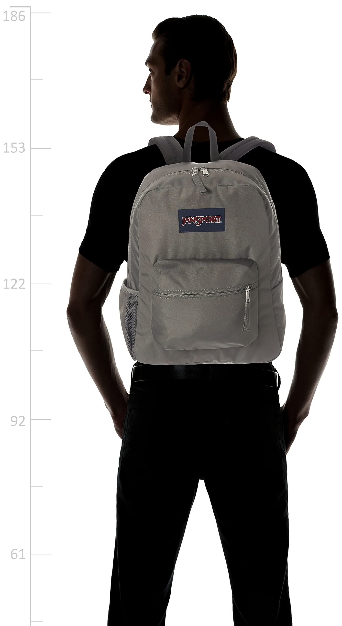 JanSport Cross Town Backpack, Graphic Grey, One Size